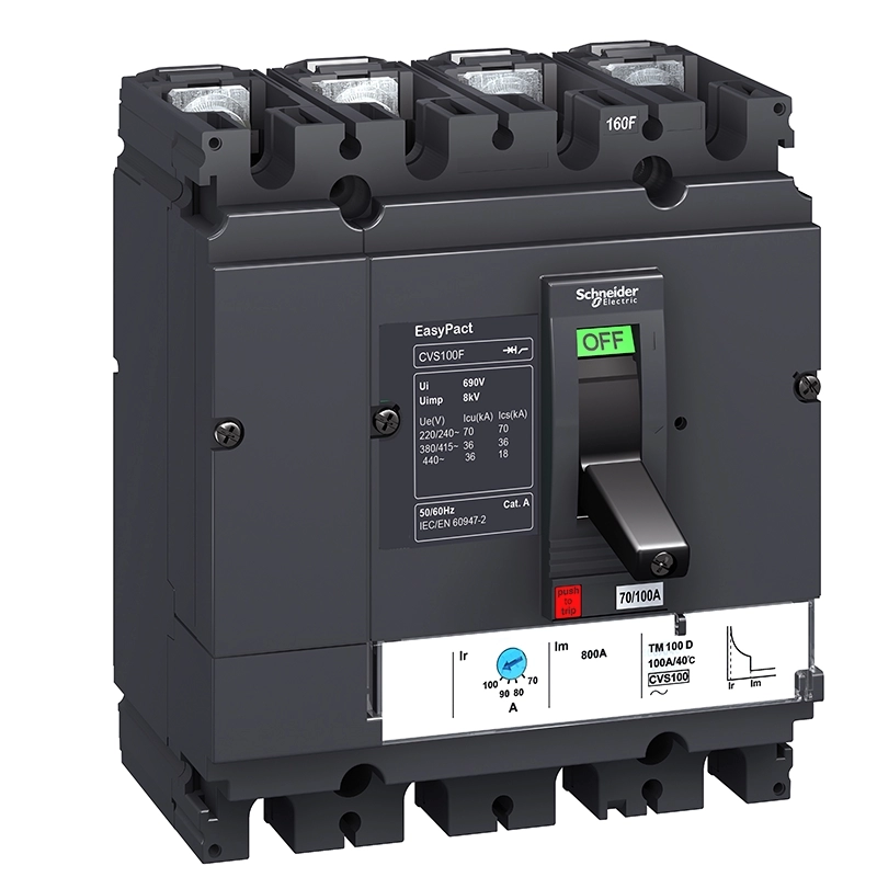 Interruptor automático CVS160B 25kA con relé TMD160 4P3D